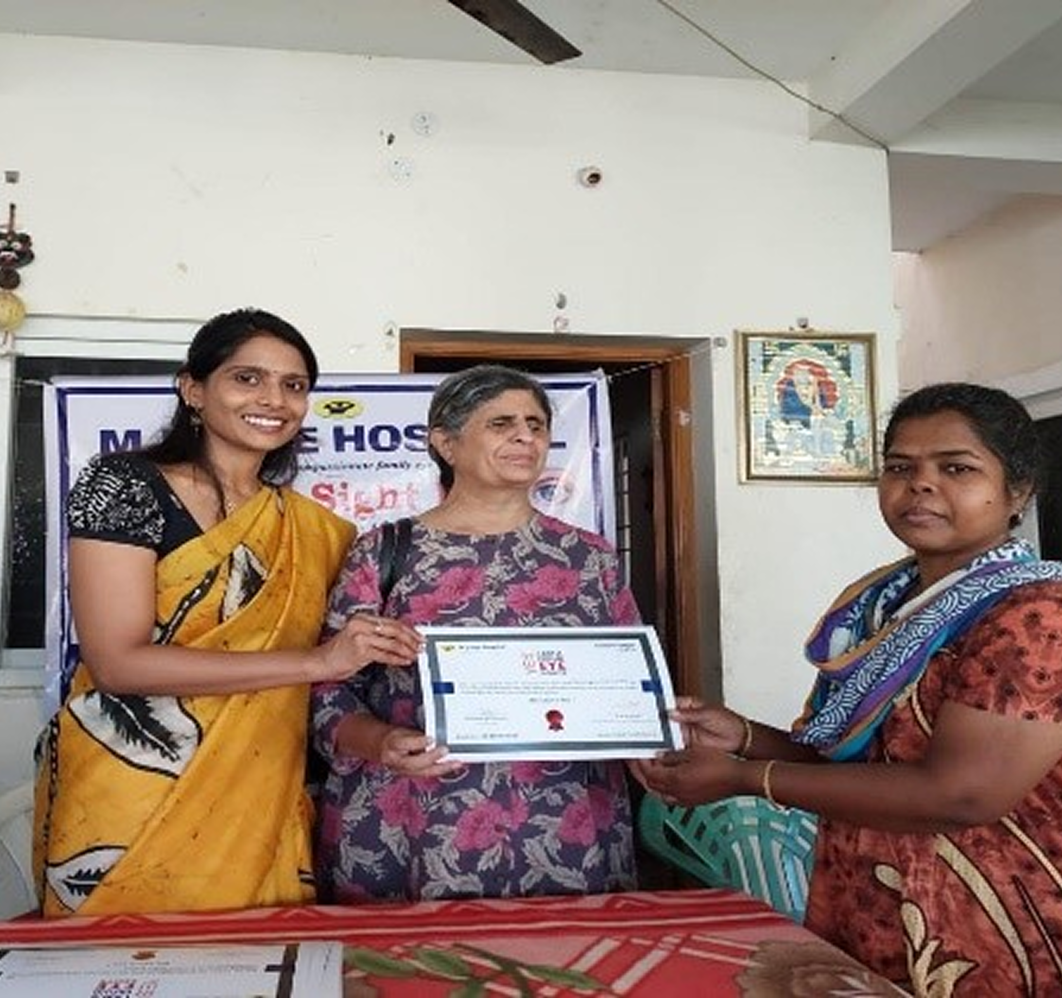 Visually impaired students in classroom
