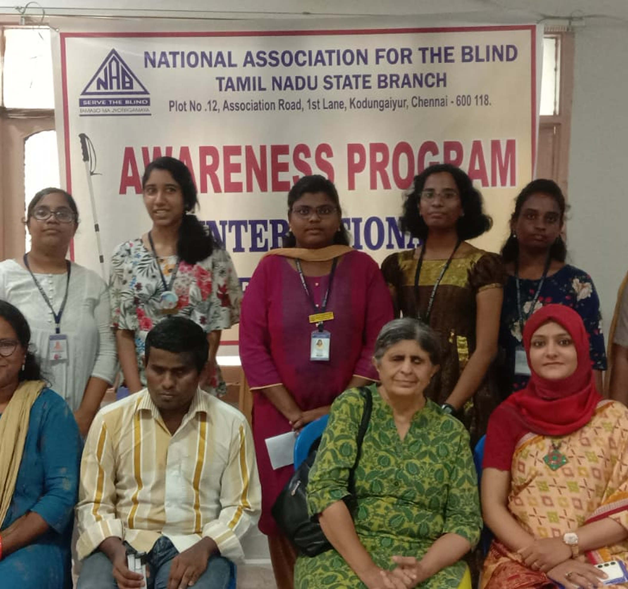 Visually impaired students in classroom