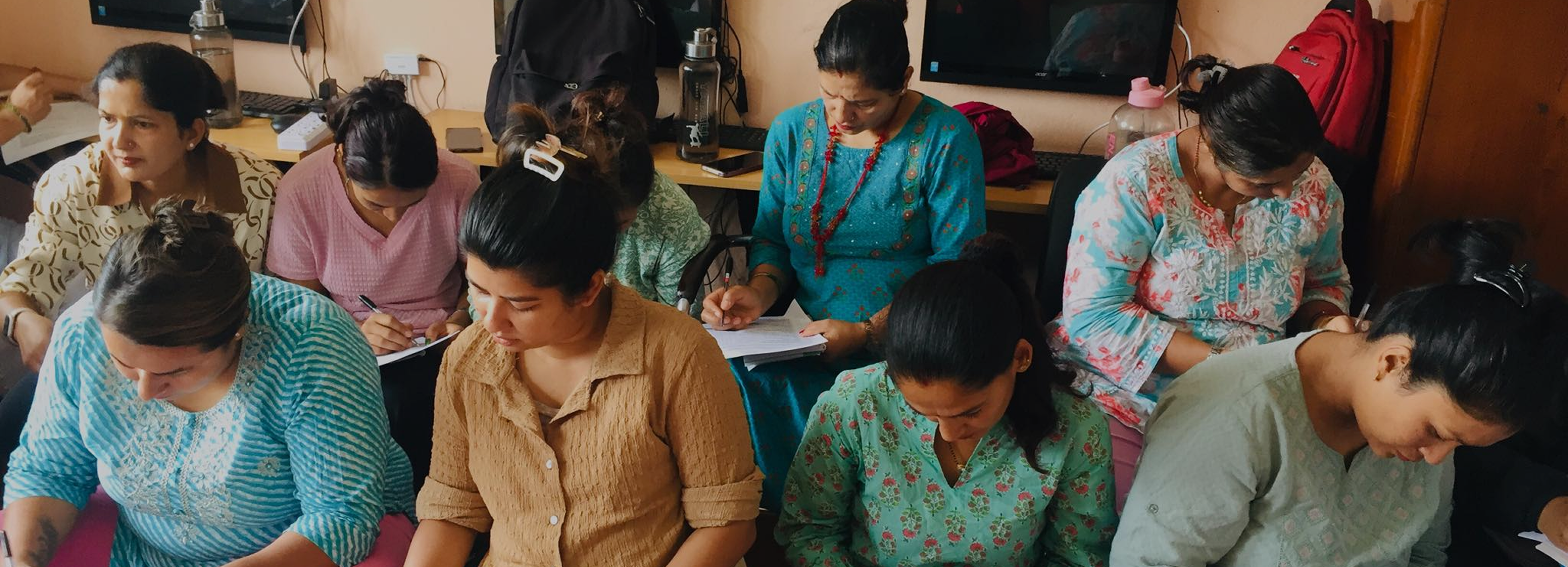 Visual showing educational programs or workshops for visually impaired individuals